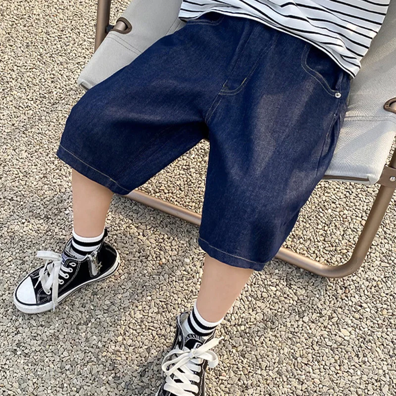 Pantalones cortos vaqueros para niños – Estilo casual de verano - imagen 4