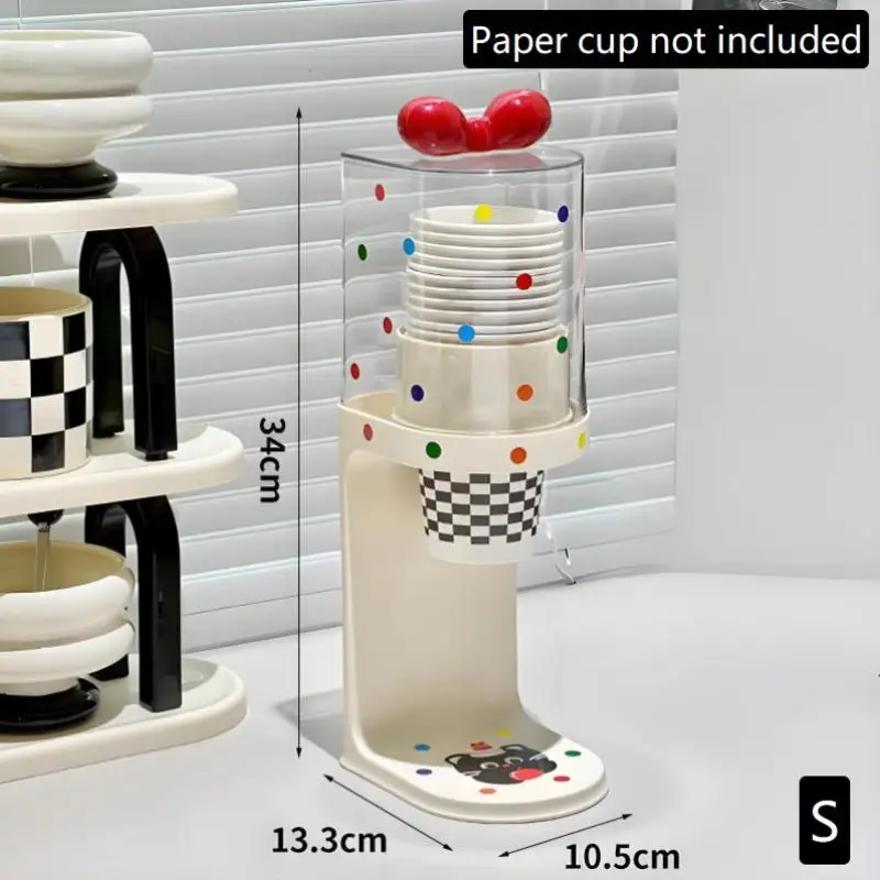Portavasos de papel desechable para mesa, almacenamiento sin perforar
