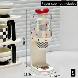 Portavasos de papel desechable para mesa, almacenamiento sin perforar