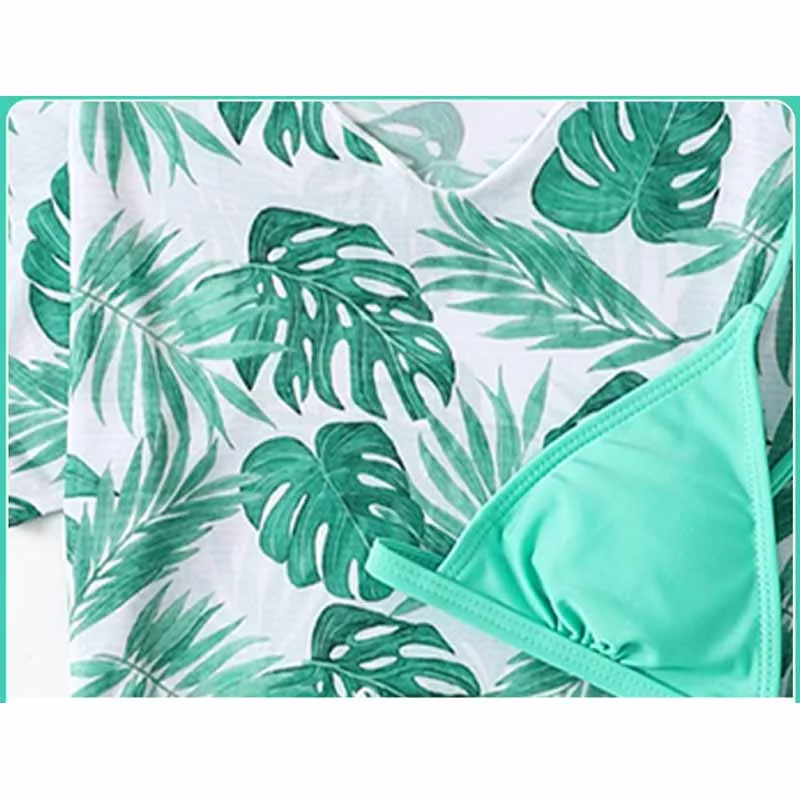Conjunto de traje de baño estampado para niña – Verano moda playa - imagen 4