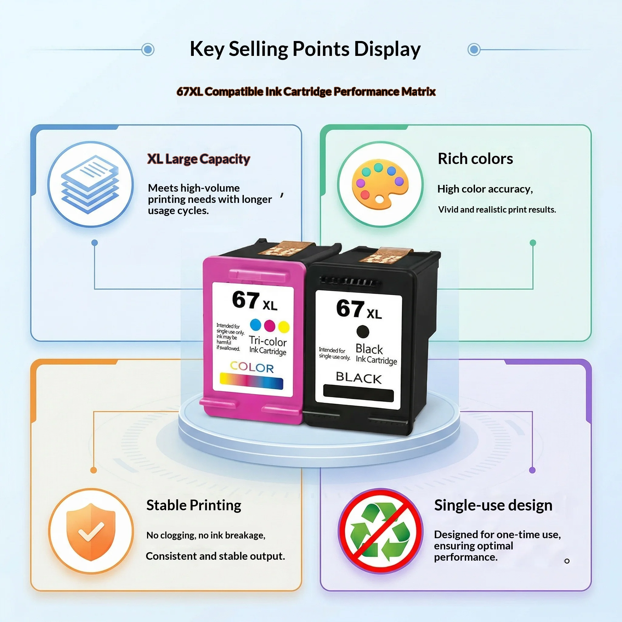 Cartuchos de tinta compatible con impresoras HP Deskjet y Envy - imagen 2