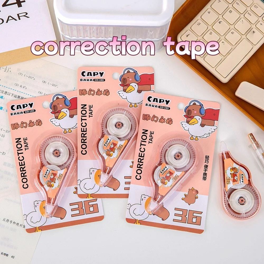 Cinta correctora blanca con diseño de capibara para papel - imagen 2