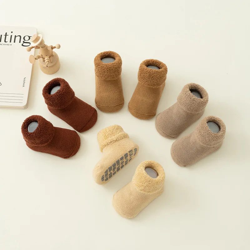 Calcetines antideslizantes para bebé recién nacido – Algodón cálido invierno - imagen 5