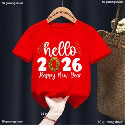Camiseta infantil de manga corta para niños con diseño festivo