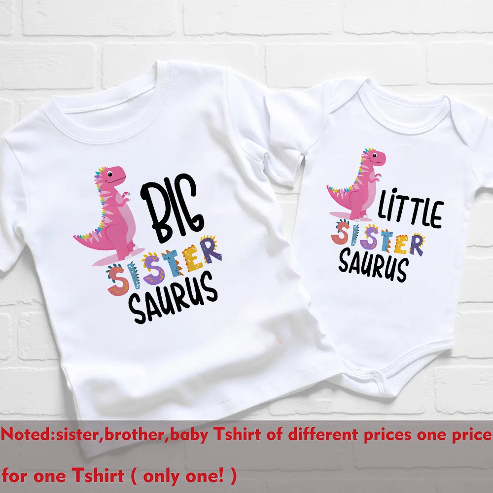 Camiseta y body con estampado de dinosaurio