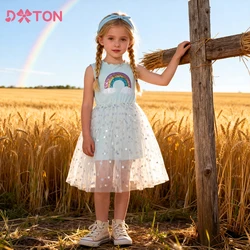 DXTON vestido princesa de verano sin mangas con lentejuelas