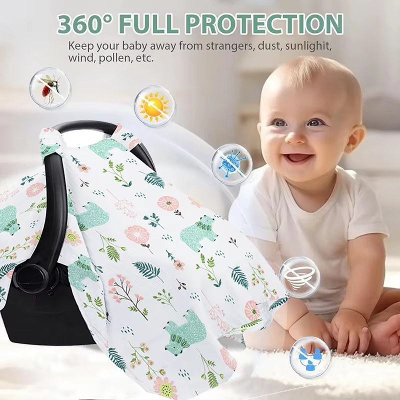 Detalle del estampado infantil en la funda