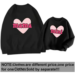 Mamá Mini Sudadera familiar romántica para toda la familia
