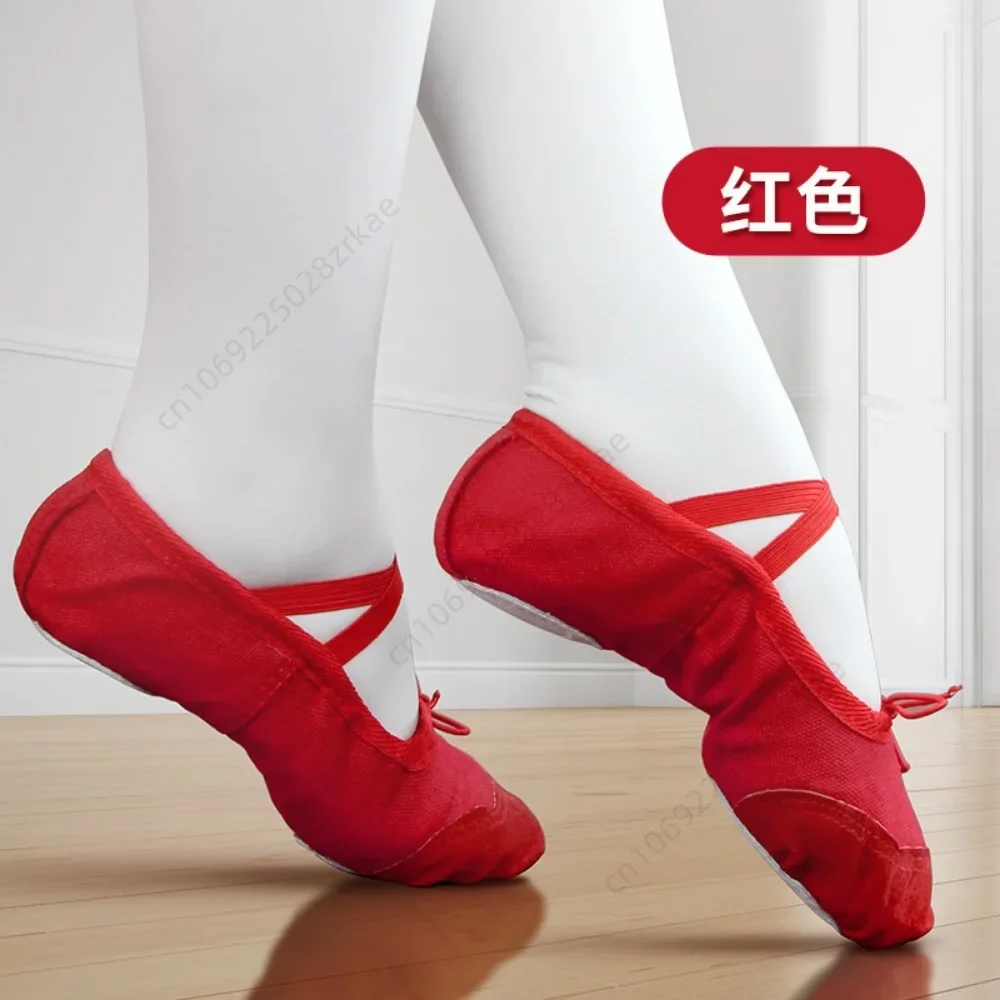 Zapatos de ballet en lona con suela dividida para niñas y niños - imagen 3