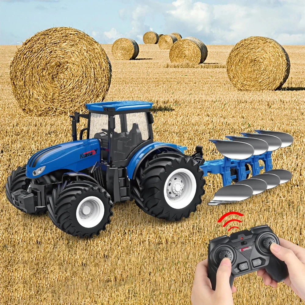 Tractor de juguete eléctrico con control remoto para niños