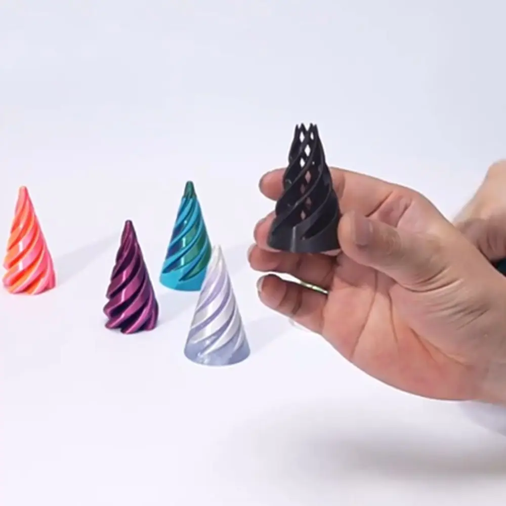 Pirámide imposible impresa en 3D de cono espiral decorativa - imagen 5