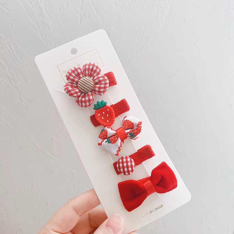 Horquillas decoradas con lazo para pelo de niña