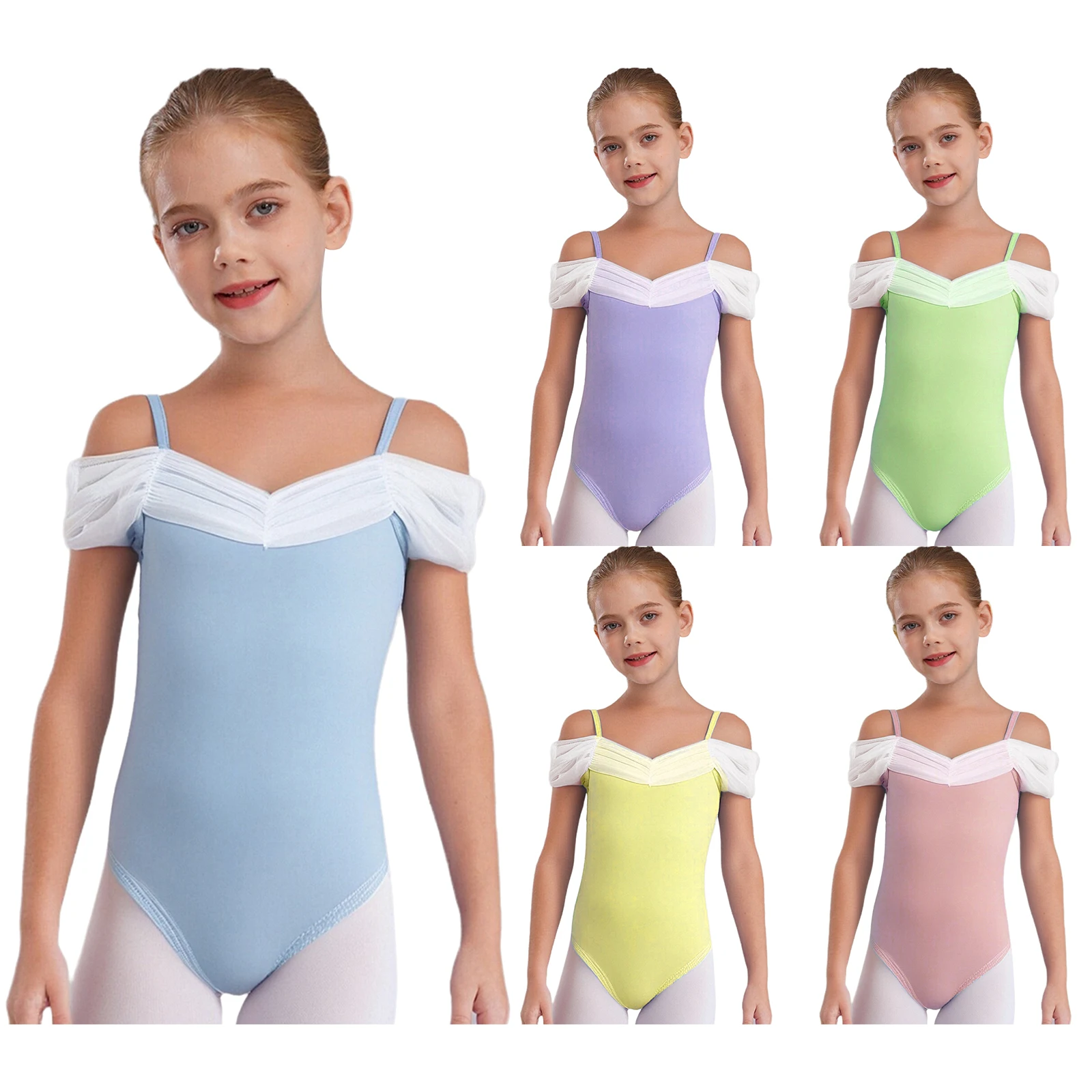 Leotardo ballet malla con espalda mariposa para niñas - imagen 3