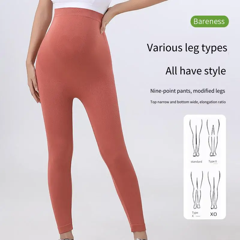 Leggings premamá sin costuras de compresión con cintura alta - imagen 3