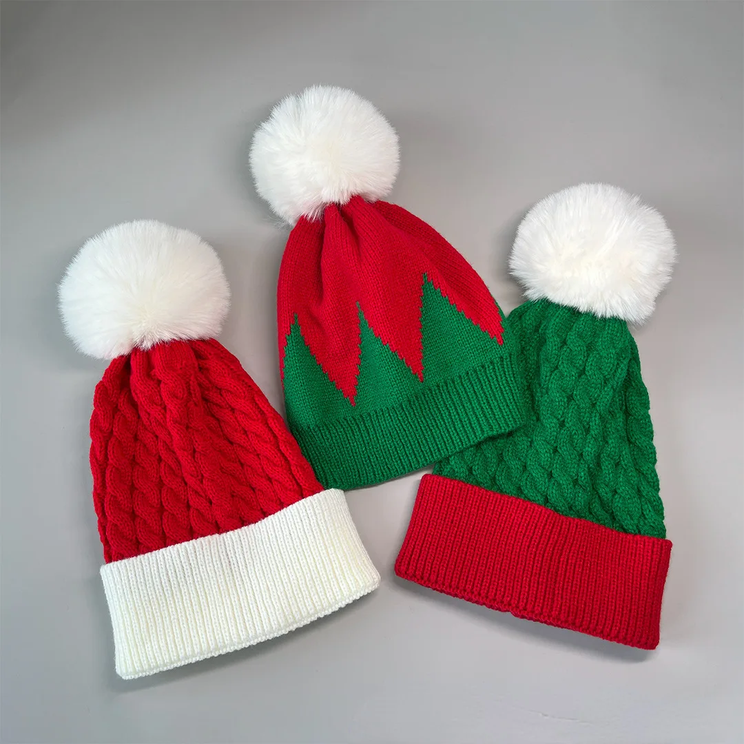 Gorro de invierno infantil de punto suave con pompón - imagen 5