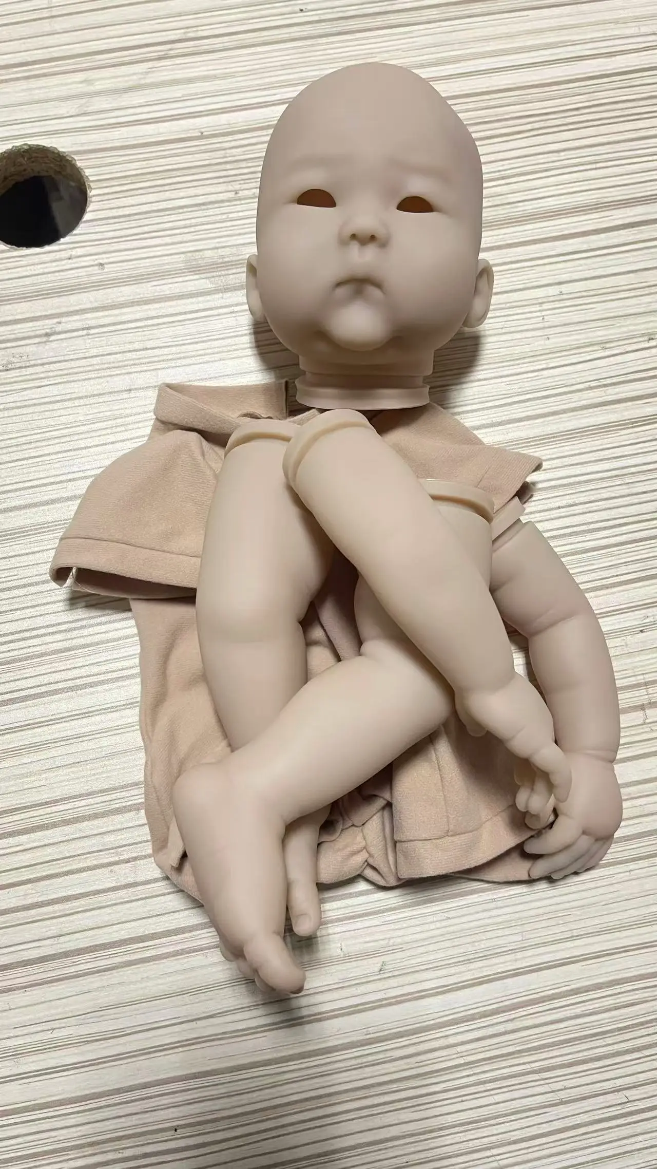 NPK kit de muñeco realista sin pintar para manualidades, bebé Ming