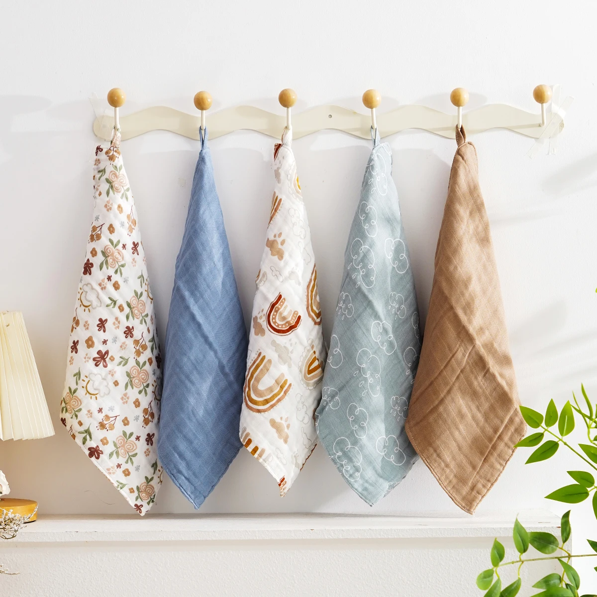 Paño para eructos HappyFlute de algodón estampado neutro