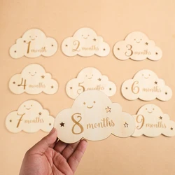 Tarjetas de meses del bebé en madera – Set fotográfico newborn