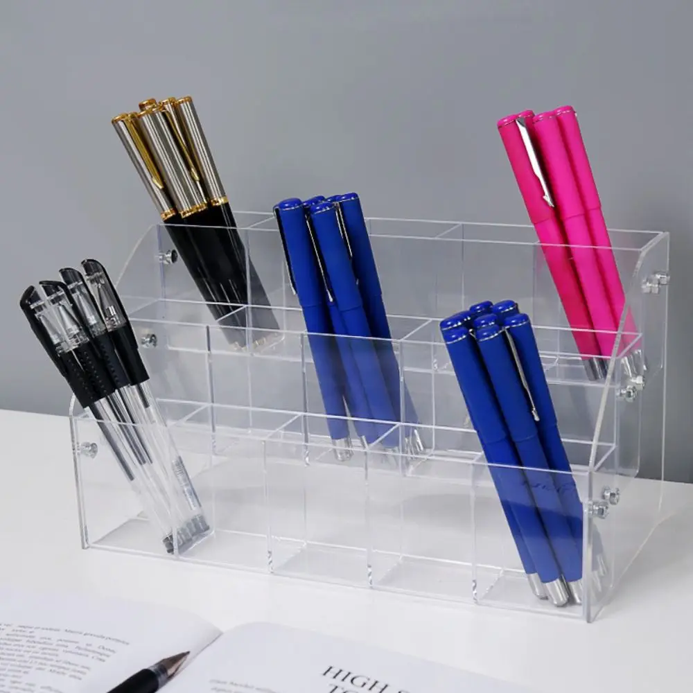 Organizador de rotuladores acrílico transparente – Estante de 5 niveles para papelería - imagen 5