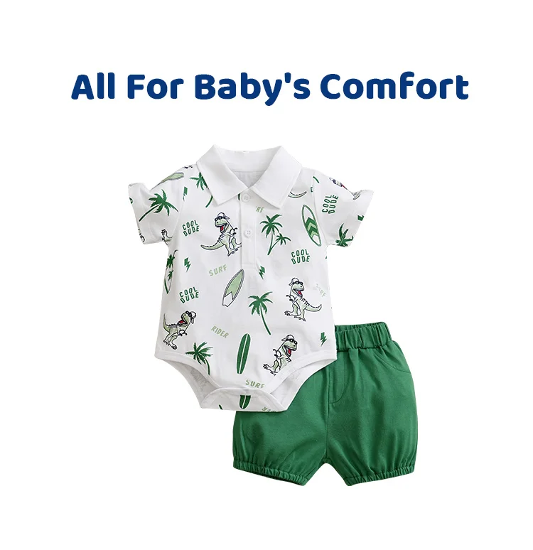 Conjunto infantil con estampado de dinosaurio