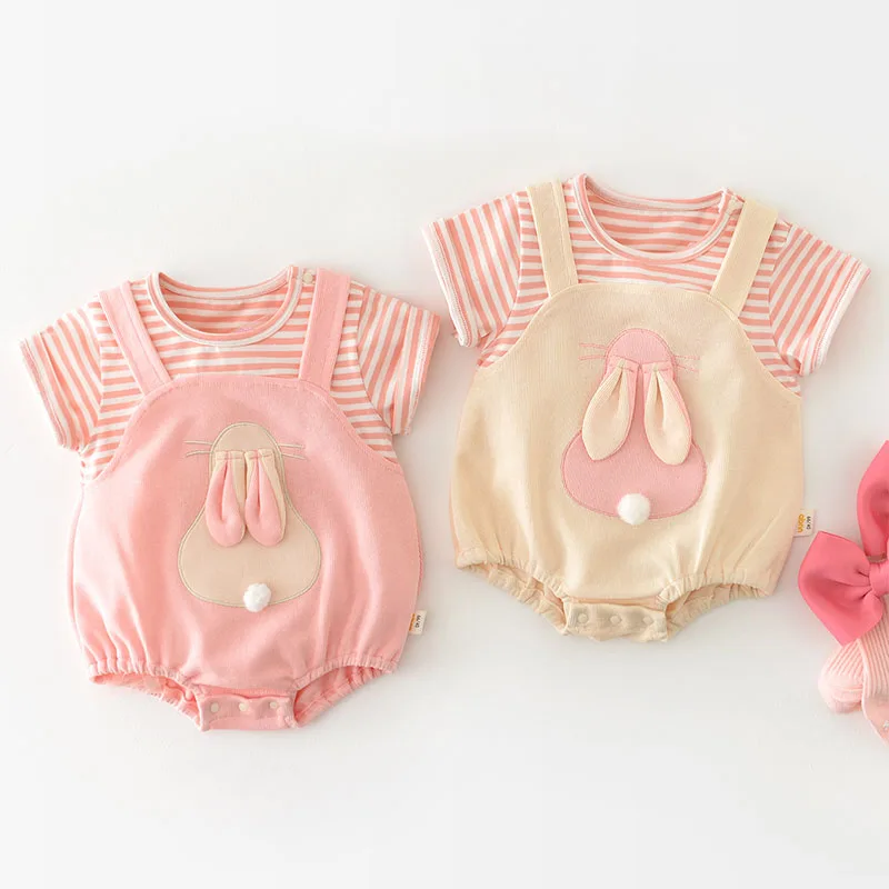 Milangel mono de algodón para niña – conjunto verano - imagen 4