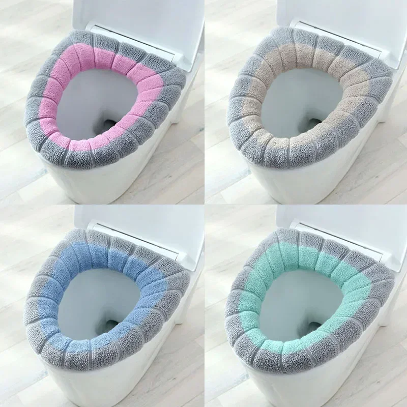 vvocci Funda de asiento de inodoro de punto estilo calabaza - imagen 2