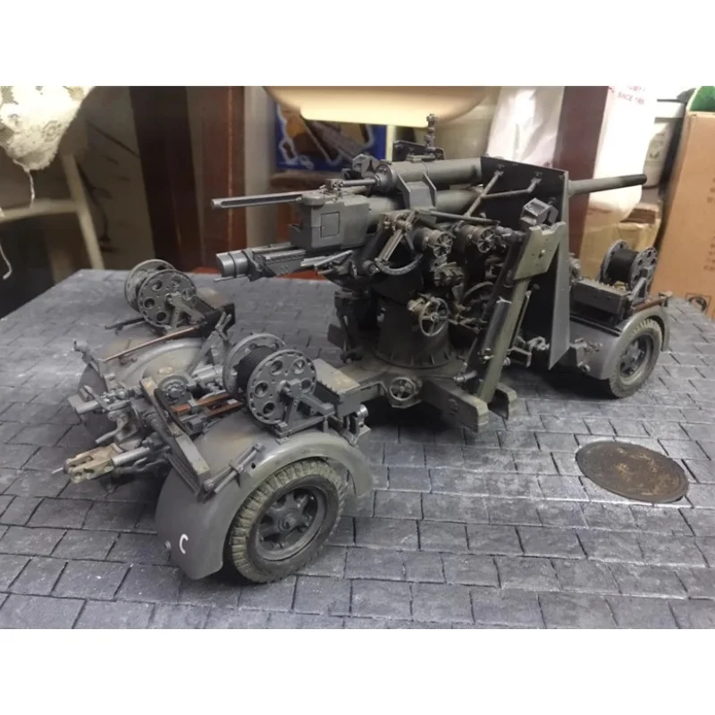 Maqueta de cañón antiaéreo alemán Trumpeter con piezas de plástico - imagen 5