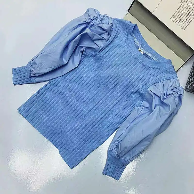 Camisa blanca de manga larga para niña – Jersey sweet infantil - imagen 2
