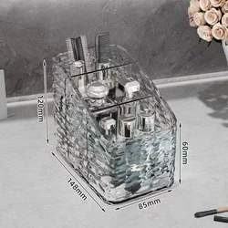 Organizador transparente PET para cosméticos, brochas y pintalabios