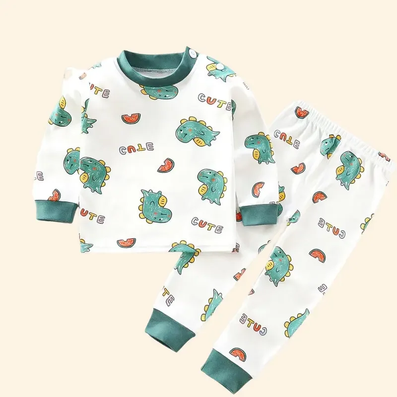 Conjunto infantil de algodón para dormir manga larga y pantalón - imagen 5