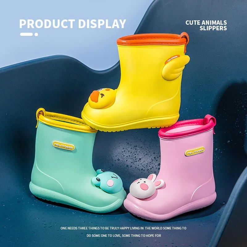 Botas de lluvia impermeables para niños – Antideslizantes con diseño animal