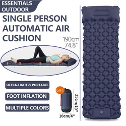Colchón hinchable para acampada con almohada ergonómica
