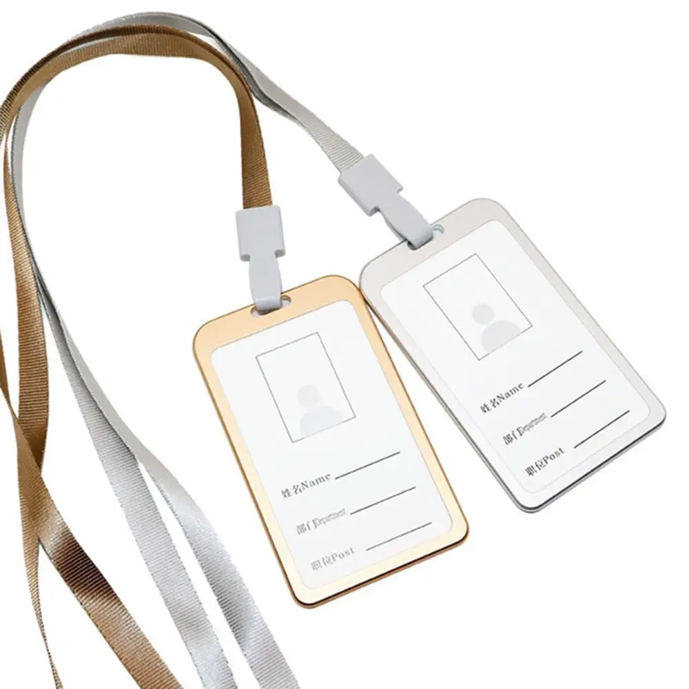 Porta tarjetas de identificación con cordón de aleación y credenciales - imagen 5