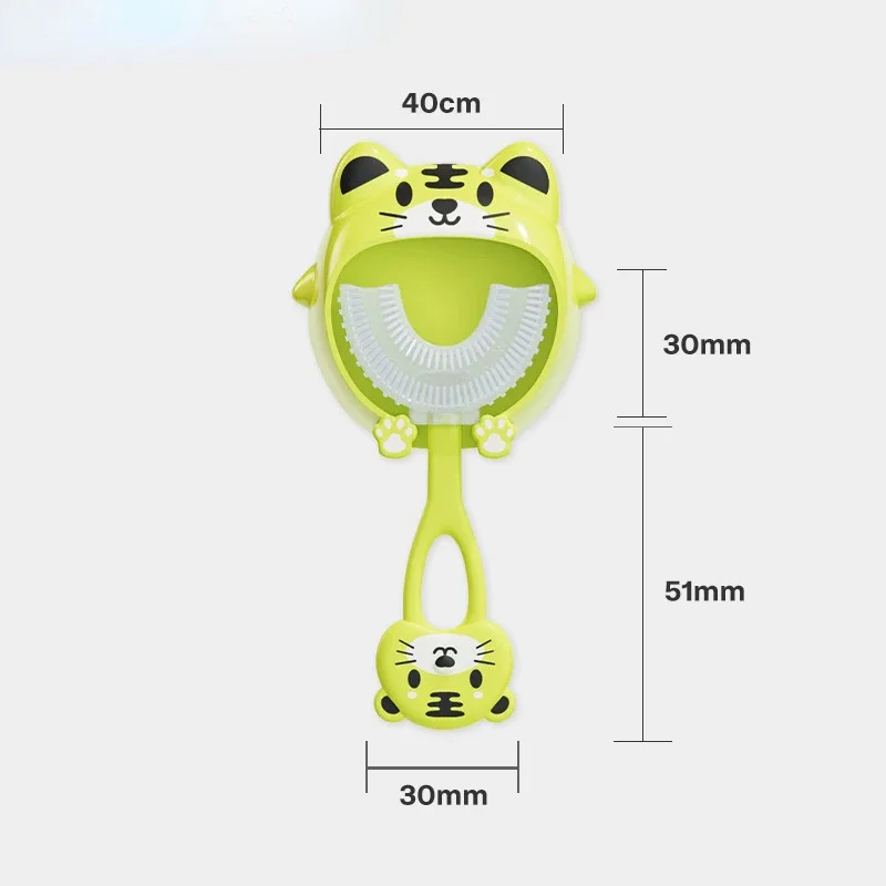 Cepillo dental infantil de silicona con cerdas suaves para niños - imagen 4