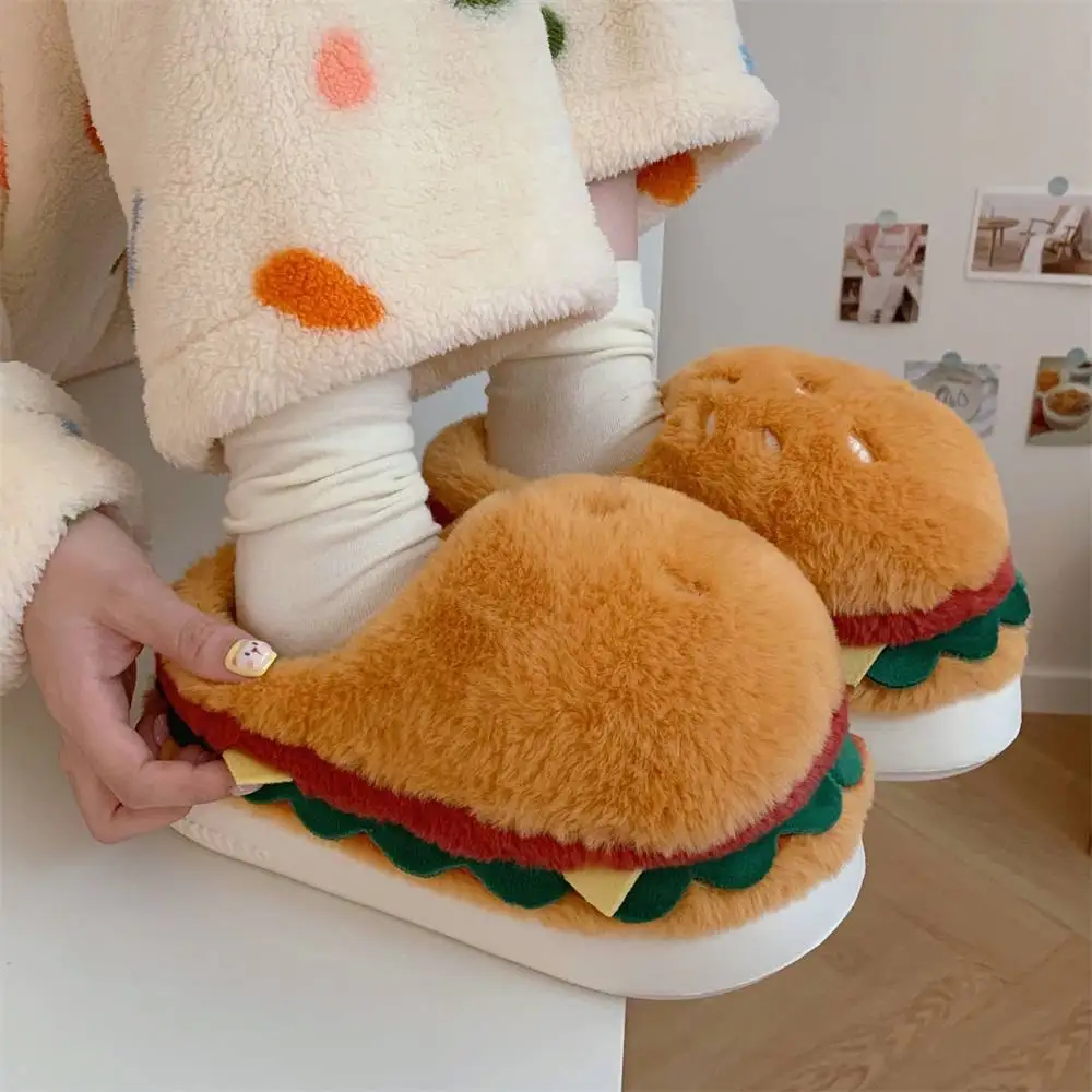 Zapatillas de invierno para niña con hamburguesa y suela gruesa - imagen 3