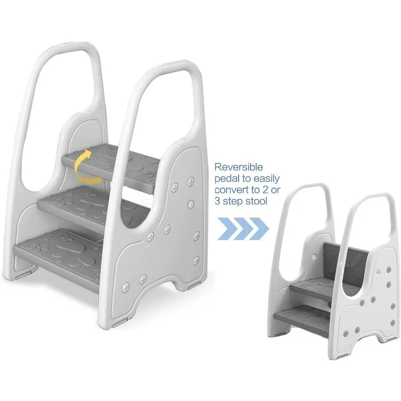 Taburete infantil de aprendizaje con asas para baño y cocina - imagen 2