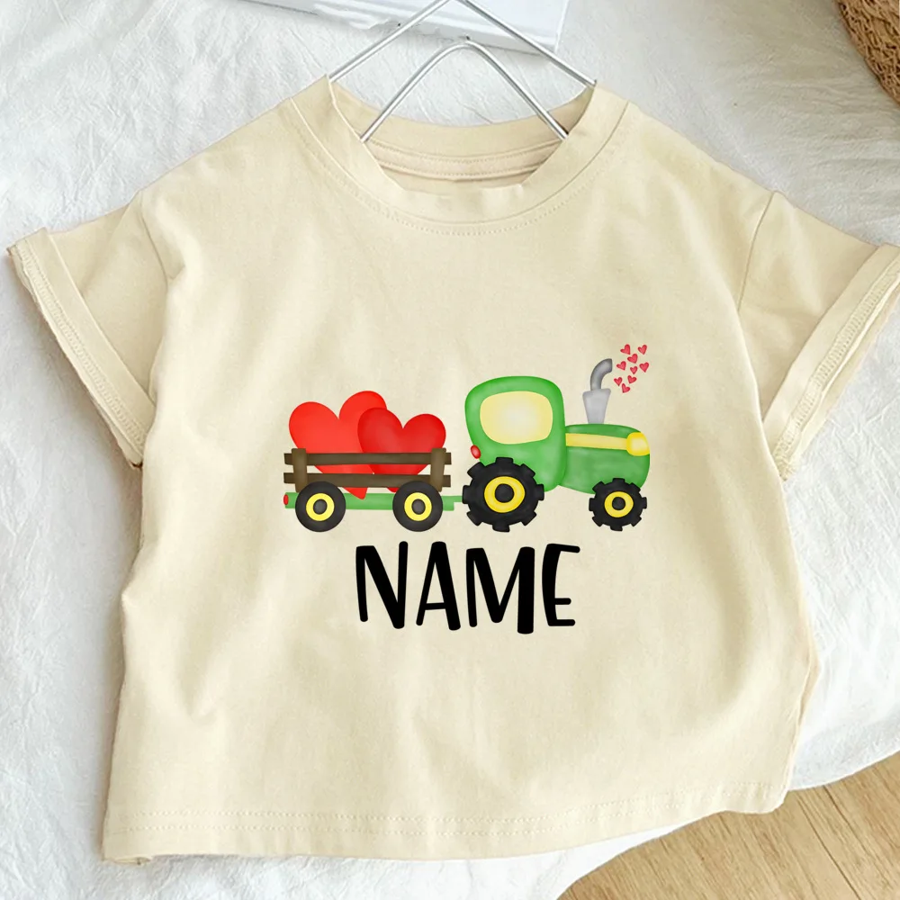 Camiseta infantil San Valentín con excavadora para niño pequeño - imagen 2