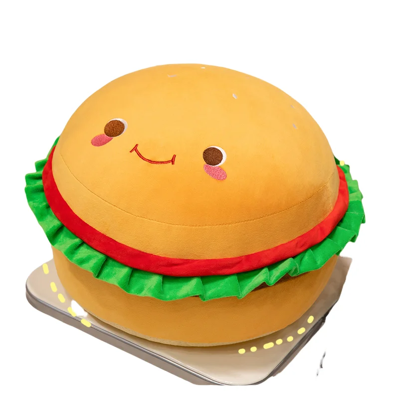 Textura suave del peluche hamburguesa de felpa