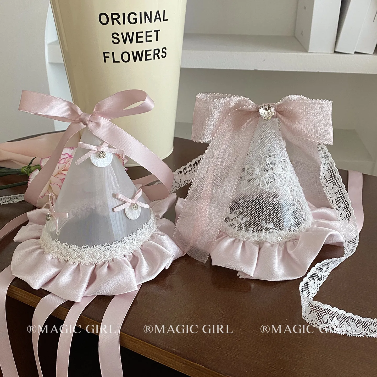 Sombrero de copa infantil con lazo para cumpleaños estilo princesa - imagen 2