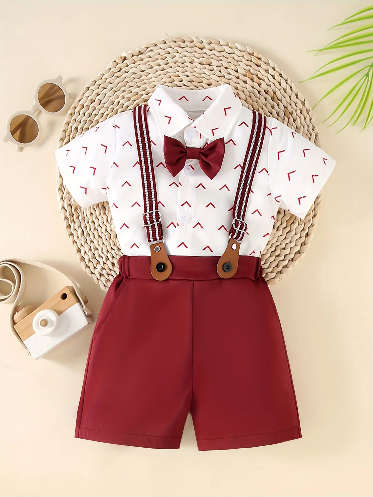Traje de caballero para bebé niño con camisa y corbatín - imagen 4