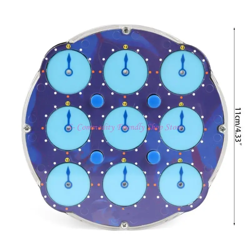 Reloj mágico cubo transparente azul de posicionamiento magnético - imagen 2