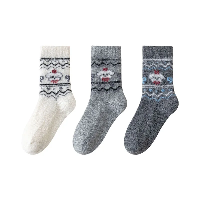 Calcetines de invierno altos para niñas, cálidos y gruesos - imagen 4