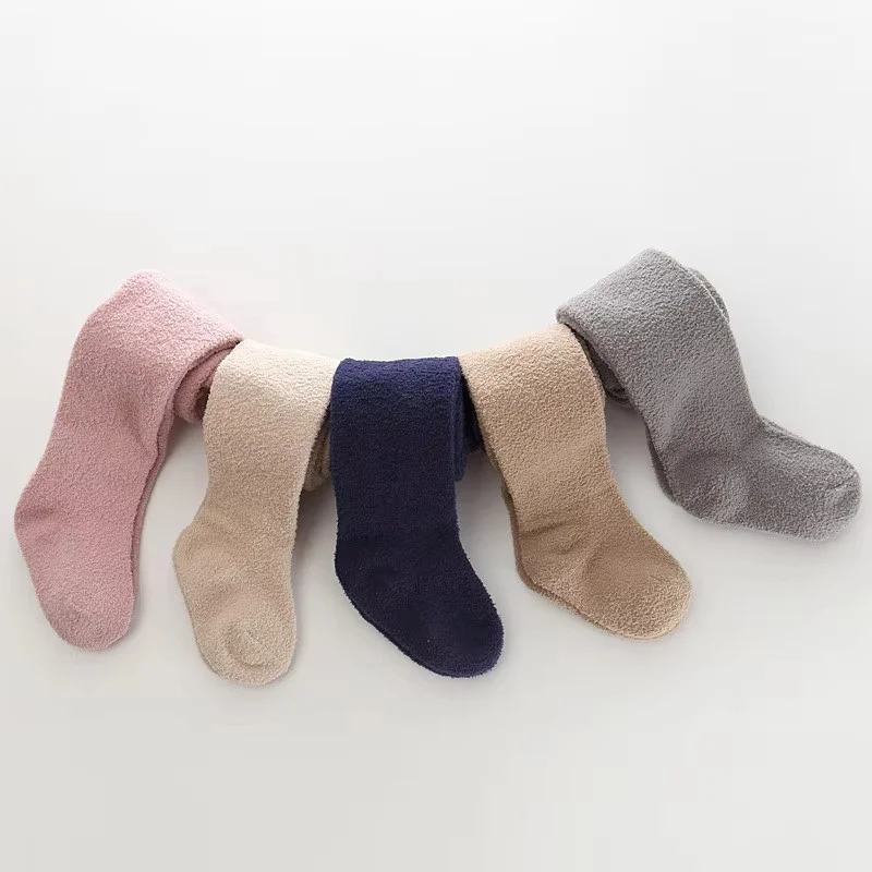 Medias de lana coral para bebé niña recién nacido – invierno cálido - imagen 4
