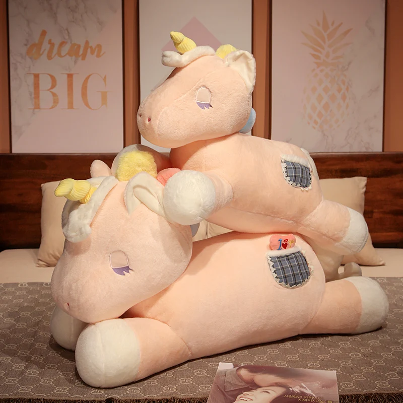 Peluche unicornio tumbado suave para almohada y regalos de cumpleaños - imagen 5