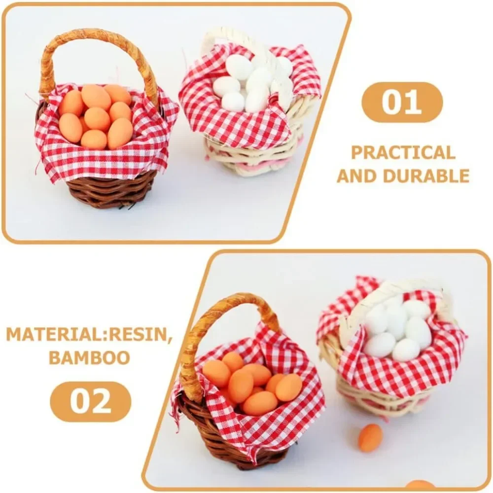 Cesta de Pascua mini para casita de muñecas - imagen 2