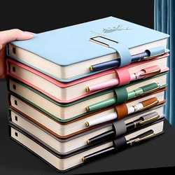 Cuaderno A5 de cuero PU con hebilla gruesa para oficina y escuela