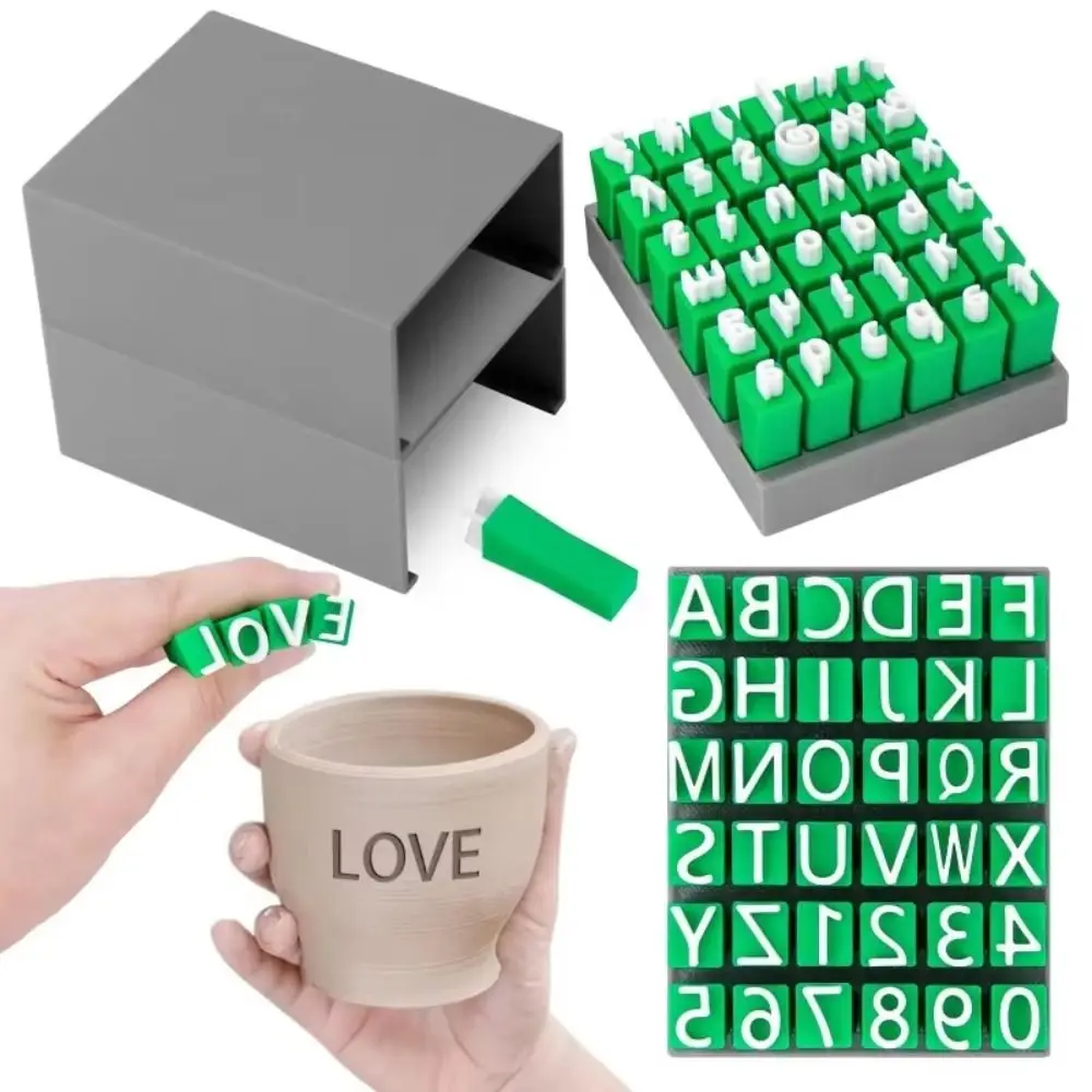 Juego de sellos de arcilla con letras mayúsculas y minúsculas - imagen 4