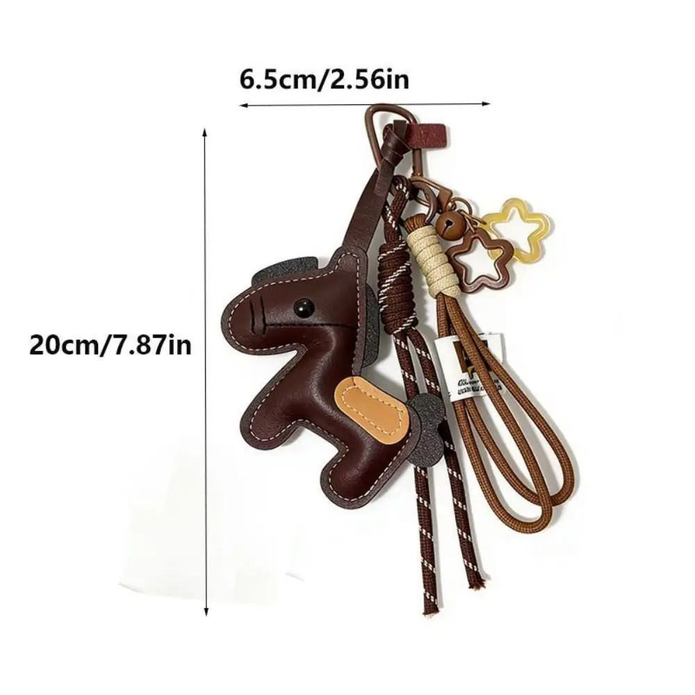 Colgante para bolso con caballo vintage y cuerda de nailon trenzada - imagen 4