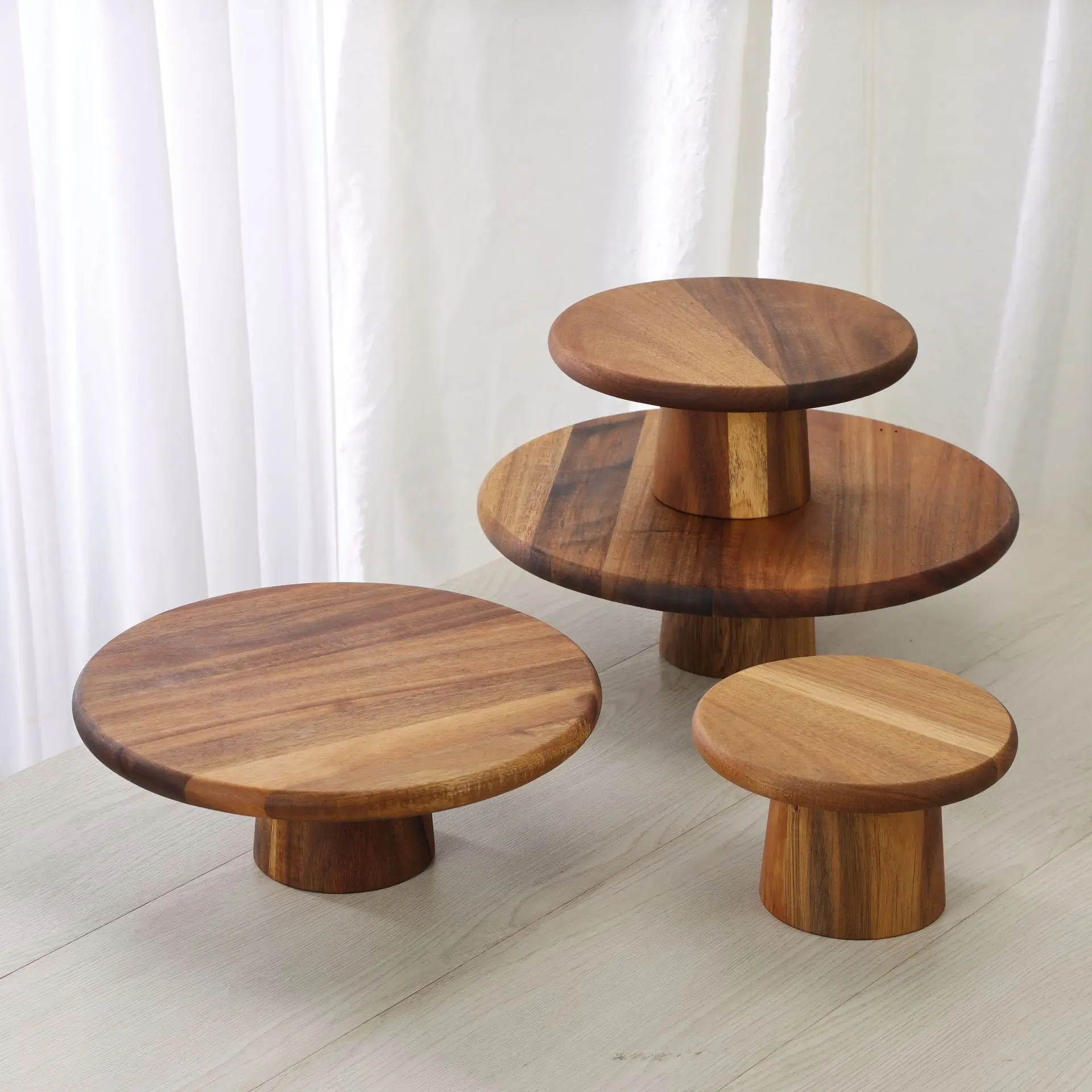 Soporte para pasteles de madera multiusos con cupcakes y postres - imagen 2