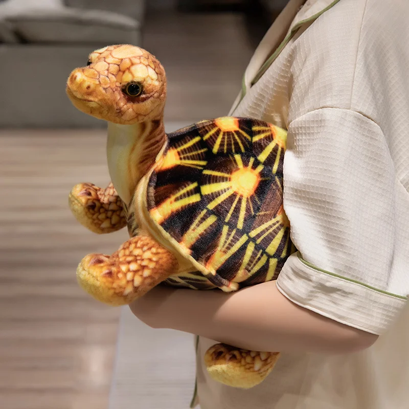 Peluche tortuga marina verde realista suave, juguete infantil - imagen 3